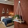 No-Drill Wall Hanging Shelf | Elegant Boho Wall Decor for Plants and Home Decoration, Living Room, Bedroom & Balcony | Handwoven Art Piece
