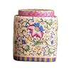 Saffron Bloom Chinoiserie Decorative Jar